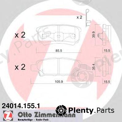  ZIMMERMANN part 24014.155.1 (240141551) Brake Pad Set, disc brake