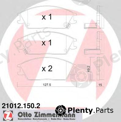  ZIMMERMANN part 210121502 Brake Pad Set, disc brake