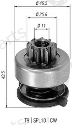  MAGNETI MARELLI part 940113020301 Pinion, starter