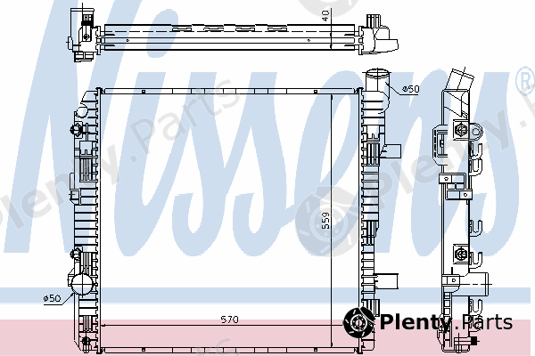  NISSENS part 62625A Radiator, engine cooling