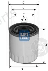  UFI part 2432100 Fuel filter