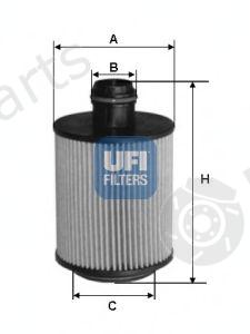  UFI part 2509300 Oil Filter