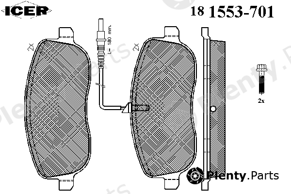  ICER part 181553-701 (181553701) Brake Pad Set, disc brake