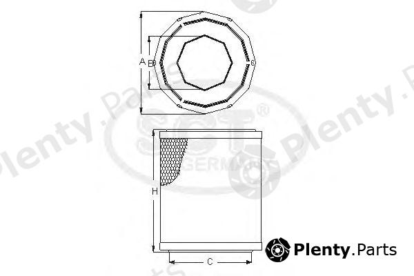  SCT Germany part SB908 Air Filter