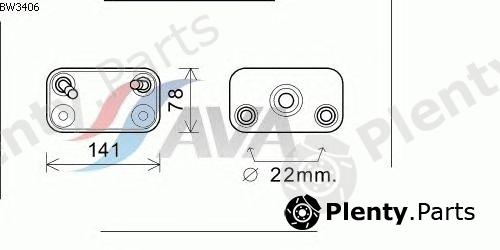  AVA QUALITY COOLING part BW3406 Oil Cooler, engine oil