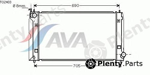  AVA QUALITY COOLING part TO2403 Radiator, engine cooling
