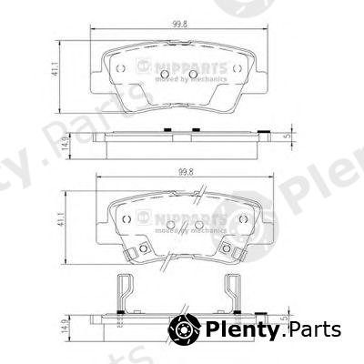  NIPPARTS part N3610519 Brake Pad Set, disc brake