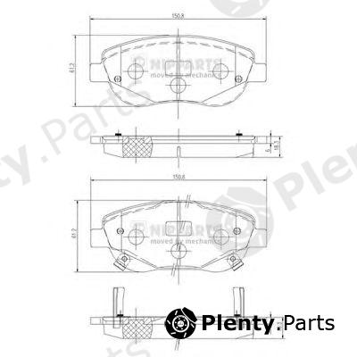  NIPPARTS part N3602135 Brake Pad Set, disc brake