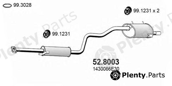  ASSO part 528003 Middle-/End Silencer