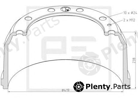  PE Automotive part 266.584-00A (26658400A) Brake Drum