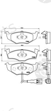  BREMBO part P85071 Brake Pad Set, disc brake
