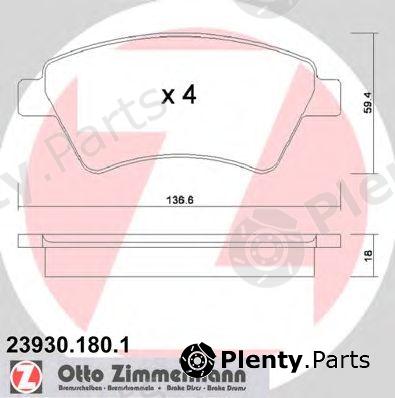  ZIMMERMANN part 23930.180.1 (239301801) Brake Pad Set, disc brake