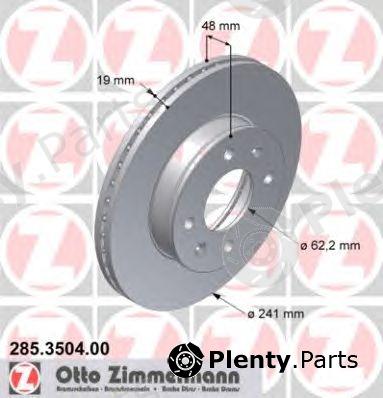  ZIMMERMANN part 285350400 Brake Disc