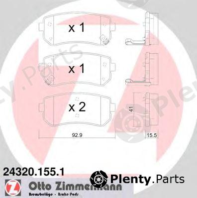  ZIMMERMANN part 243201551 Brake Pad Set, disc brake