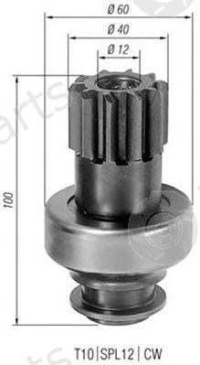  MAGNETI MARELLI part 940113020069 Pinion, starter