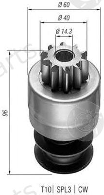  MAGNETI MARELLI part 940113020163 Pinion, starter