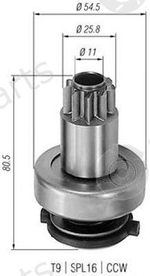  MAGNETI MARELLI part 940113020304 Pinion, starter