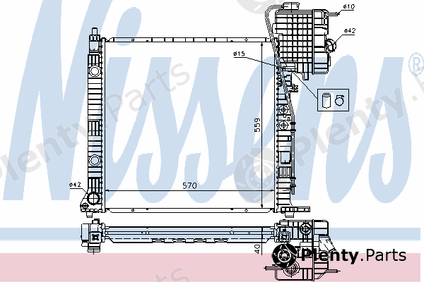  NISSENS part 62559 Radiator, engine cooling