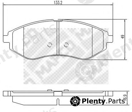  MAPCO part 6725 Brake Pad Set, disc brake