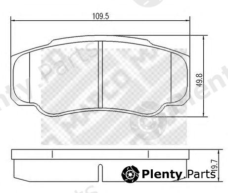  MAPCO part 6729 Brake Pad Set, disc brake