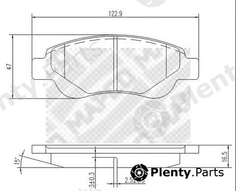  MAPCO part 6806 Brake Pad Set, disc brake