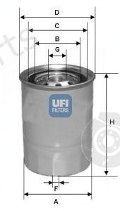  UFI part 2433900 Fuel filter