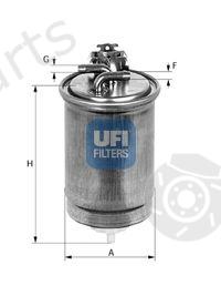  UFI part 2444000 Fuel filter