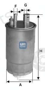  UFI part 24ONE00 Fuel filter
