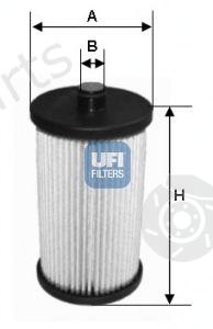  UFI part 2601200 Fuel filter