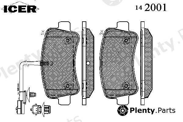  ICER part 142001 Brake Pad Set, disc brake