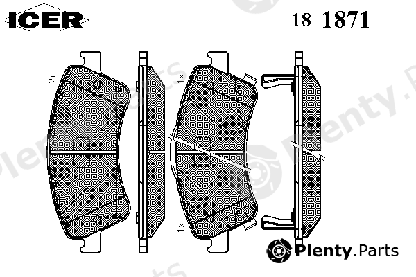  ICER part 181871 Brake Pad Set, disc brake