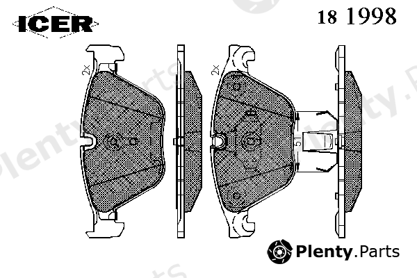  ICER part 181998 Brake Pad Set, disc brake