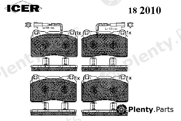  ICER part 182010 Brake Pad Set, disc brake