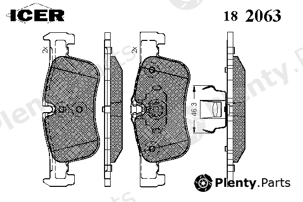  ICER part 182063 Brake Pad Set, disc brake