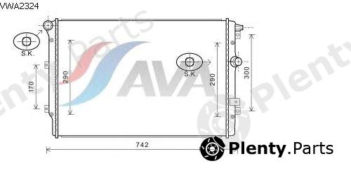  AVA QUALITY COOLING part VWA2324 Radiator, engine cooling