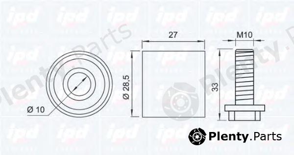  IPD part 15-0645 (150645) Deflection/Guide Pulley, timing belt