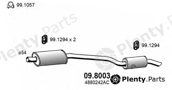  ASSO part 09.8003 (098003) Middle-/End Silencer
