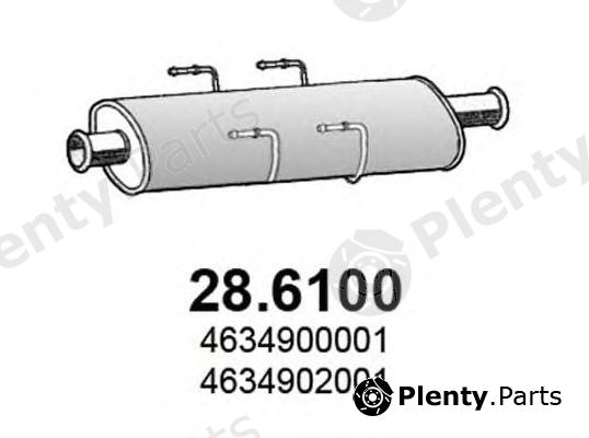 ASSO part 28.6100 (286100) Middle Silencer