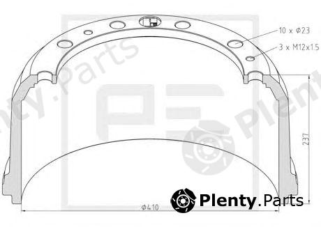  PE Automotive part 016.491-00A (01649100A) Brake Drum