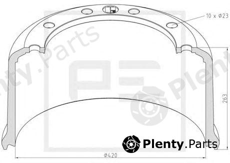  PE Automotive part 046.635-00A (04663500A) Brake Drum