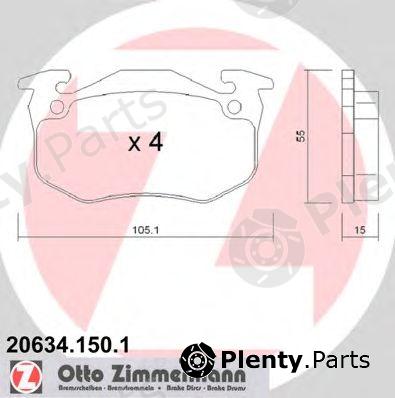  ZIMMERMANN part 20634.150.1 (206341501) Brake Pad Set, disc brake