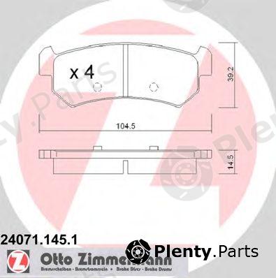  ZIMMERMANN part 240711451 Brake Pad Set, disc brake