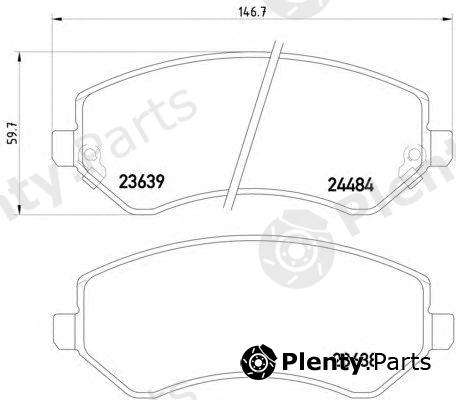  HELLA part 8DB355010-051 (8DB355010051) Brake Pad Set, disc brake