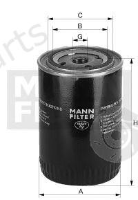  MANN-FILTER part W941 Hydraulic Filter, automatic transmission; Filter, operating hydraulics
