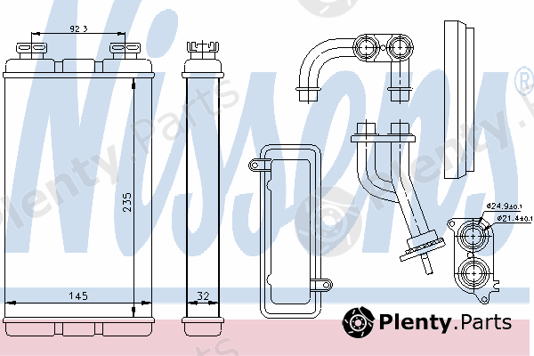  NISSENS part 70519 Heat Exchanger, interior heating