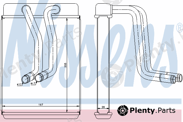  NISSENS part 77634 Heat Exchanger, interior heating