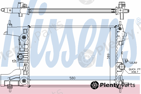  NISSENS part 630728 Radiator, engine cooling