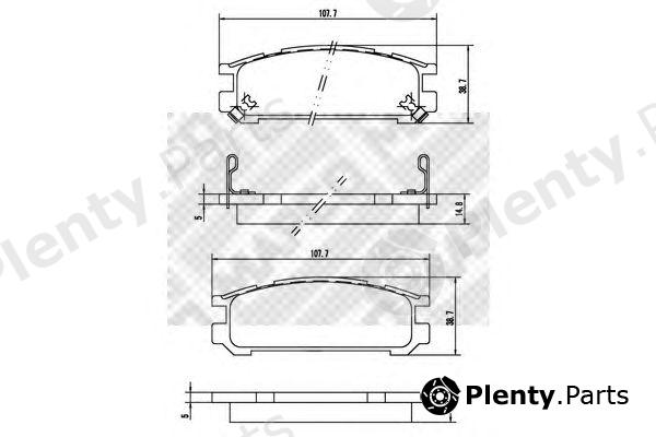  MAPCO part 6897 Brake Pad Set, disc brake