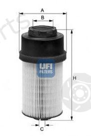  UFI part 2600900 Fuel filter