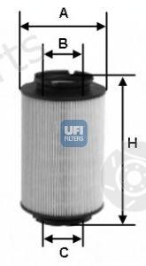  UFI part 2601400 Fuel filter